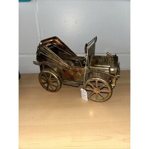 Copper Metal‎ Welded Car w/ Wind-up Crank Music Box